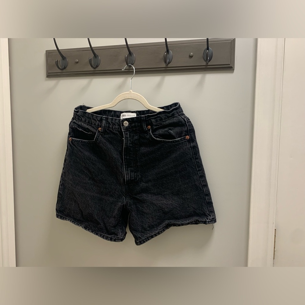 Zara Black Denim Shorts
